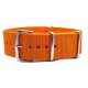HNS Dark Orange Heavy Duty Ballistic Nylon Watch Strap With Polished Stainless Steel Buckle