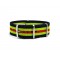 HNS Navy & Yellow & Red Strip Heavy Duty Ballistic Nylon Watch Strap With Polished Stainless Steel Buckle