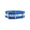 HNS Argentina Flag Light Blue & White Strip Heavy Duty Ballistic Nylon Watch Strap With Polished Stainless Steel Buckle