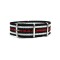 HNS Black & White & Navy & Red Strip Heavy Duty Ballistic Nylon Watch Strap With Polished Stainless Steel Buckle