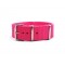 HNS Hot Pink Heavy Duty Ballistic Nylon Watch Strap With Polished Stainless Steel Buckle