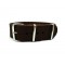 HNS Dark Brown Heavy Duty Ballistic Nylon Watch Strap With Polished Stainless Steel Buckle