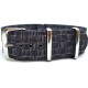 HNS Double Graphic Printed Vintage Grey Box Plaid  Heavy Duty Ballistic Nylon Watch Strap With Polished Stainless Steel Buckle