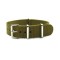 HNS Dark Khaki Heavy Duty Ballistic Nylon Watch Strap With Polished Stainless Steel Buckle