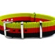 HNS Germany Flag Heavy Duty Ballistic Nylon Watch Strap With Polished Stainless Steel Buckle