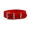 HNS Red Heavy Duty Ballistic Nylon Watch Strap With Polished Stainless Steel Buckle