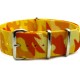 HNS Camouflage Yellow Desert Heavy Duty Ballistic Nylon Watch Strap With Polished Stainless Steel Buckle
