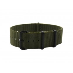 HNS Olive Drab Heavy Duty Ballistic Nylon Watch Strap With PVD Matt Coated Stainless Steel Buckle