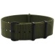 HNS Olive Drab Heavy Duty Ballistic Nylon Watch Strap With PVD Matt Coated Stainless Steel Buckle