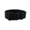 HNS Black Heavy Duty Ballistic Nylon Watch Strap With PVD Matt Coated Stainless Steel Buckle