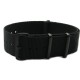 HNS Black Heavy Duty Ballistic Nylon Watch Strap With PVD Matt Coated Stainless Steel Buckle
