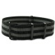 HNS James Bond 007  Black & Grey Heavy Duty Ballistic Nylon Watch Strap With PVD Matt Coated Stainless Steel Buckle