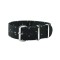 HNS Double Graphic Printed White Dots Black BG Heavy Duty Ballistic Nylon Watch Strap With Polished Stainless Steel Buckle