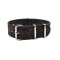 HNS Double Graphic Printed Vintage Navy Paisley Pattern Heavy Duty Ballistic Nylon Watch Strap With Polished Stainless Steel Buckle