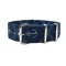 HNS Double Graphic Printed Anchors Blue BG Heavy Duty Ballistic Nylon Watch Strap With Polished Stainless Steel Buckle