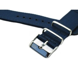 HNS 2 Pieces Navy Heavy Duty Ballistic Nylon Watch Strap With Stainless Steel Buckle