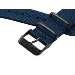 HNS 2 Pieces Navy Heavy Duty Ballistic Nylon Watch Strap With PVD Coated Stainless Steel Buckle