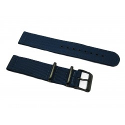 HNS 2 Pieces Navy Heavy Duty Ballistic Nylon Watch Strap With PVD Coated Stainless Steel Buckle