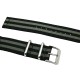 HNS 2 Pieces James Bond 007 Black & Grey Heavy Duty Ballistic Nylon Watch Strap With Stainless Steel Buckle