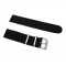 HNS 2 Pieces Black Heavy Duty Ballistic Nylon Watch Strap With Stainless Steel Buckle
