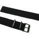 HNS 2 Pieces Black Heavy Duty Ballistic Nylon Watch Strap With PVD Coated Stainless Steel Buckle