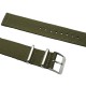 HNS 2 Pieces Olive Heavy Duty Ballistic Nylon Watch Strap With Stainless Steel Buckle
