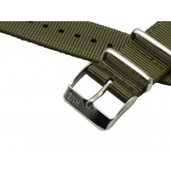 HNS 2 Pieces Olive Heavy Duty Ballistic Nylon Watch Strap With Stainless Steel Buckle