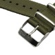 HNS 2 Pieces Olive Heavy Duty Ballistic Nylon Watch Strap With Stainless Steel Buckle