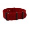 HNS Red Heavy Duty Ballistic Nylon Watch Strap With PVD Coated Stainless Steel Buckle
