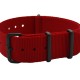 HNS Red Heavy Duty Ballistic Nylon Watch Strap With PVD Coated Stainless Steel Buckle