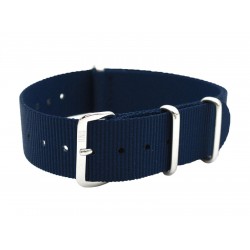 HNS Navy Heavy Duty Ballistic Nylon Watch Strap With Polished Stainless Steel Buckle