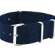 HNS Navy Heavy Duty Ballistic Nylon Watch Strap With Polished Stainless Steel Buckle