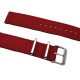 HNS 2 Pieces Red  Heavy Duty Ballistic Nylon Watch Strap With Stainless Steel Buckle
