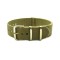 HNS Khaki Nylon Watch Strap With Rose Gold Polished Stainless Steel Buckle