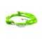 Slim 550 Yellow Green Paracord Survival Adjustable Weave Hook Bracelet 