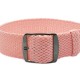 HNS Pink Perlon Braided Woven Strap With PVD Coated Stainless Steel Buckle