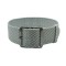 HNS Grey Perlon Braided Woven Strap With PVD Coated Stainless Steel Buckle