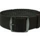 HNS Dark Brown Perlon Braided Woven Strap With PVD Coated Stainless Steel Buckle