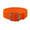 HNS Orange Perlon Braided Woven Strap With PVD Coated Stainless Steel Buckle