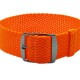 HNS Orange Perlon Braided Woven Strap With PVD Coated Stainless Steel Buckle