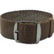 HNS Coffee Perlon Braided Woven Strap With PVD Coated Stainless Steel Buckle