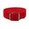 HNS Red Perlon Braided Woven Strap With PVD Coated Stainless Steel Buckle