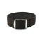 HNS Coffee Perlon Braided Woven Strap With Brushed Stainless Steel Buckle