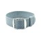 HNS Grey Perlon  Braided Woven Strap With Brushed Stainless Steel Buckle