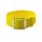 HNS Yellow Perlon Braided Woven Strap With Brushed Stainless Steel Buckle