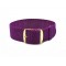HNS Purple Perlon Braided Woven Strap With Gold Brushed Stainless Steel Buckle