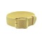 HNS Light Yellow Perlon Braided Woven Strap With Gold Brushed Stainless Steel Buckle