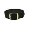 HNS Dark Brown Perlon Braided Woven Strap With Gold Brushed Stainless Steel Buckle