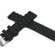 HNS 20/22/24MM BLACK SILICONE DIVER RUBBER WATERPROOF WATCH STRAP