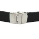 HNS BLACK SILICONE DIVER RUBBER GRID WATCH STRAP WITH DEPLOYMENT BUCKLE